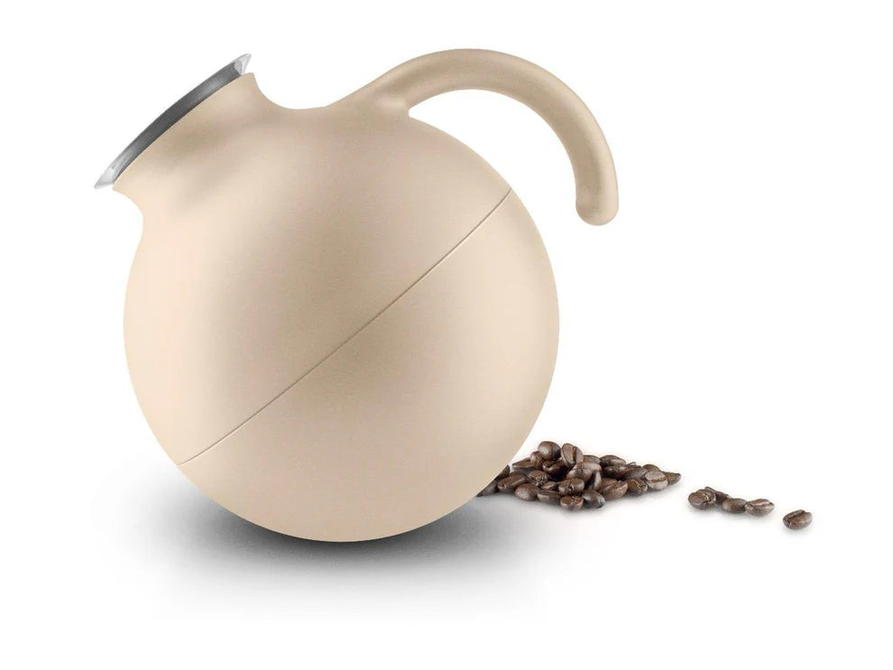 Eva Solo 502713 Vacuum Jug Globe 1.0L - Soft beige - 2 Rim Silver & Gold