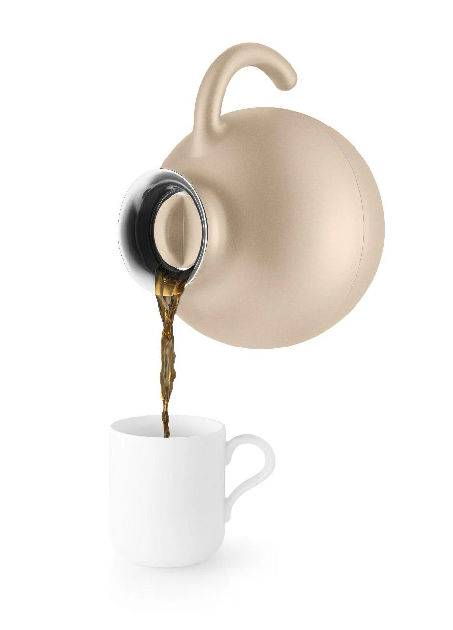 Eva Solo 502713 Vacuum Jug Globe 1.0L - Soft beige - 2 Rim Silver & Gold