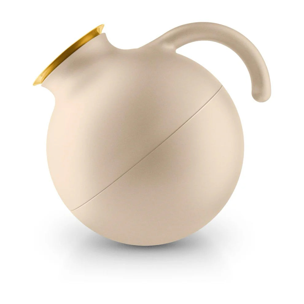 Eva Solo 502713 Vacuum Jug Globe 1.0L - Soft beige - 2 Rim Silver & Gold