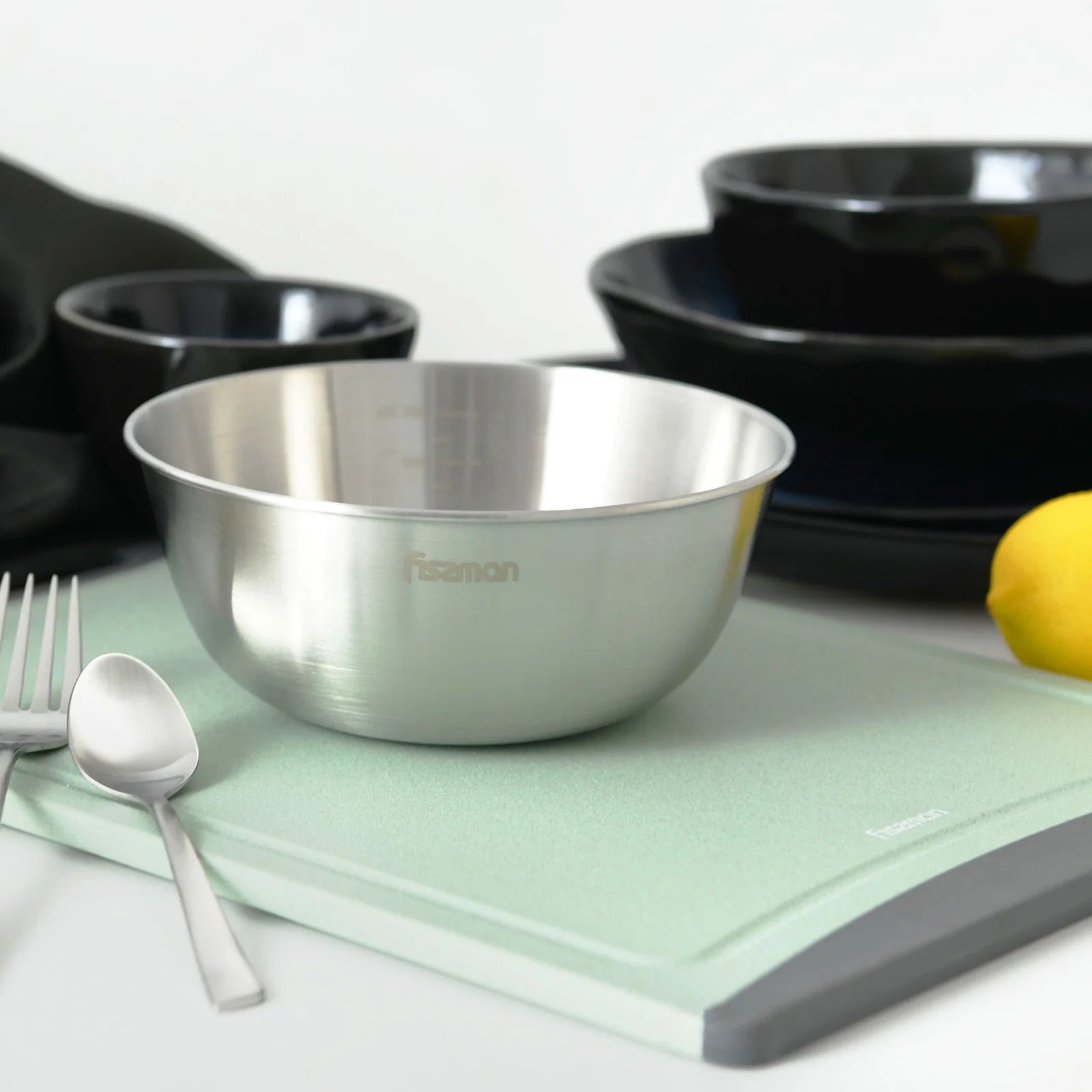 FISSMAN 1.8L Stainless Steel Mixing Bowl - Premium Mirror Polish