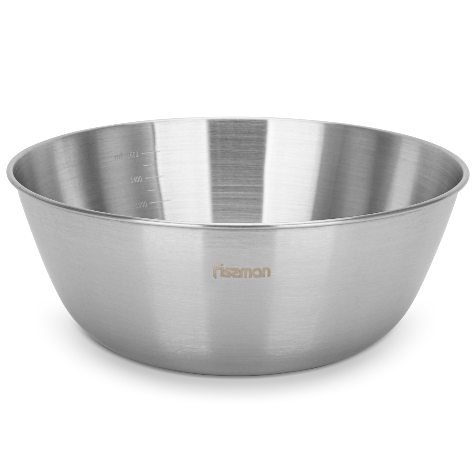 FISSMAN 1.8L premium mirror-polished stainless steel mixing bowl.