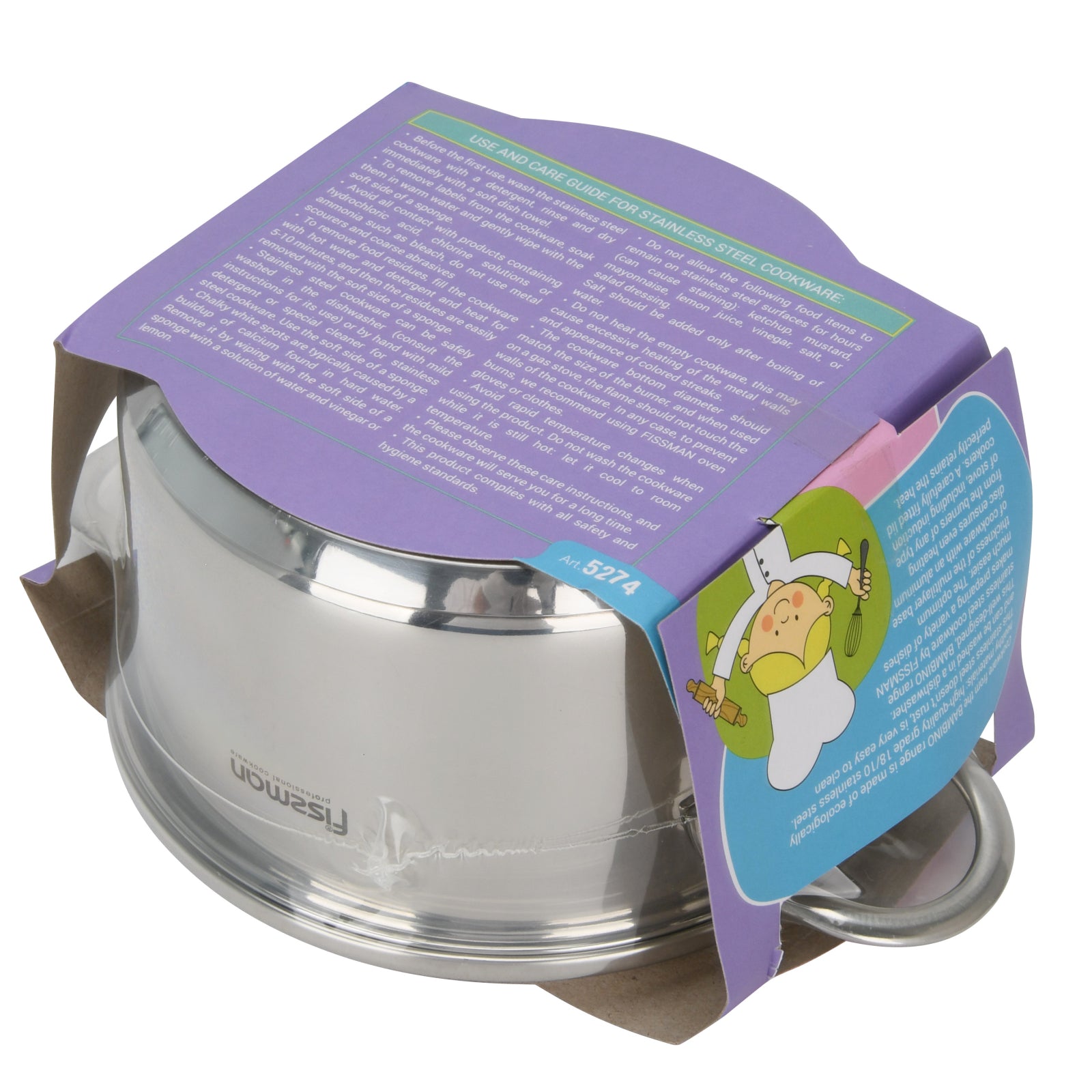 Fissman Saucepot With Lid 14cm/1.1LTR Bambino Series Stainless Steel