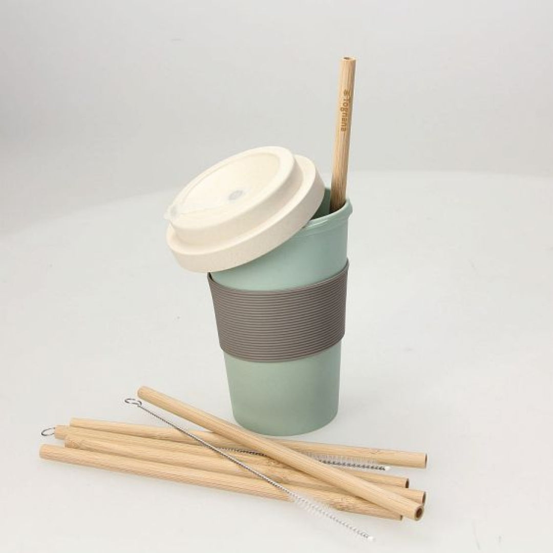 Tognana Natural Love Bamboo Straw Set — 8 Pieces - Cookette