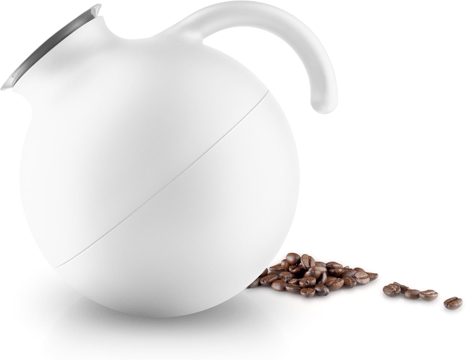 Eva Solo 502712 Vacuum Jug Globe 1L White - 2 Rim Silver & Gold