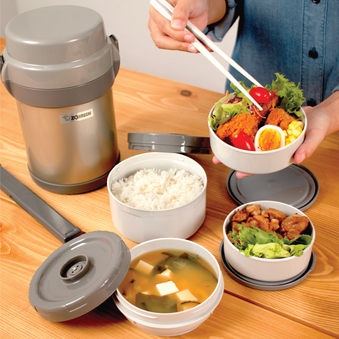 Zojirushi SL-JAF 1.23L Stainless Steel Vacuum Lunch Jar – Hot & Cold, Leak-Proof, Durable, Portable