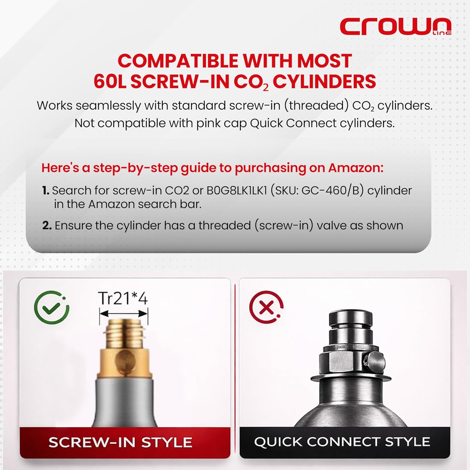 Crownline SM-454/B Soda Maker – 850-900ml Capacity, BPA-Free PET Bottle, Quick Screw Design, Makes Up to 60L per Cylinder, Includes 0.6L/425g CO2 Gas Cylinder – Complete Sparkling Water Kit