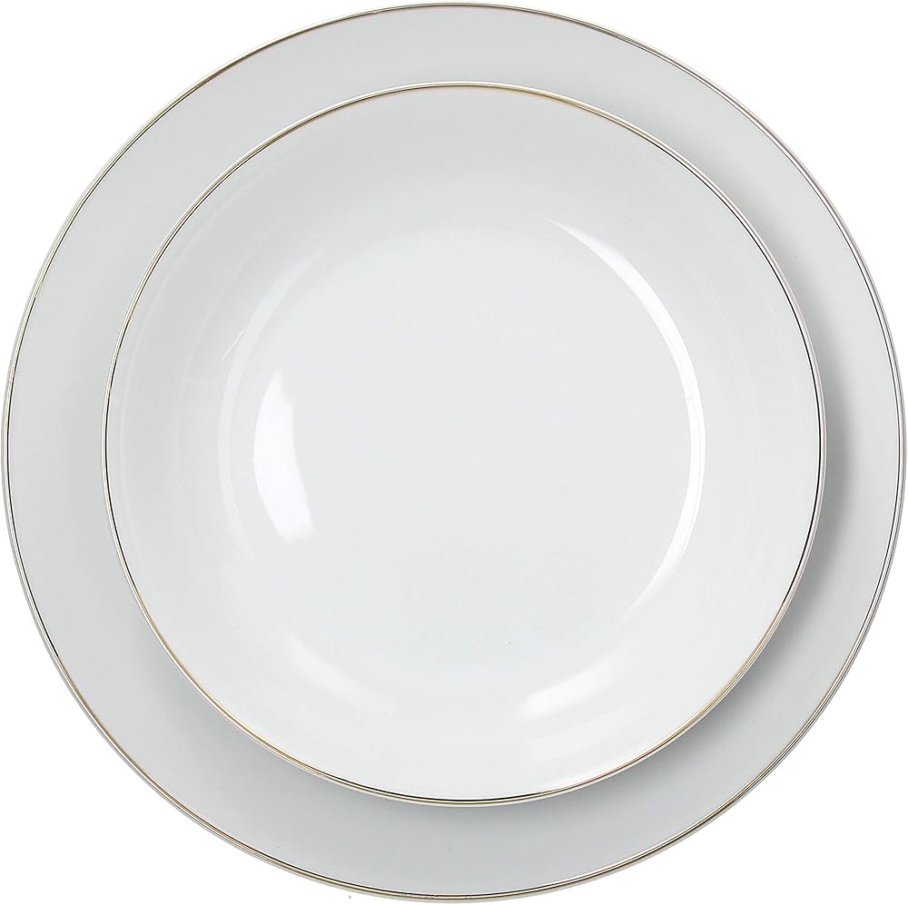 Tognana Porcelain Dinnerware - Serverware Table Set 18 Pcs Metropolis Fascetta Oro