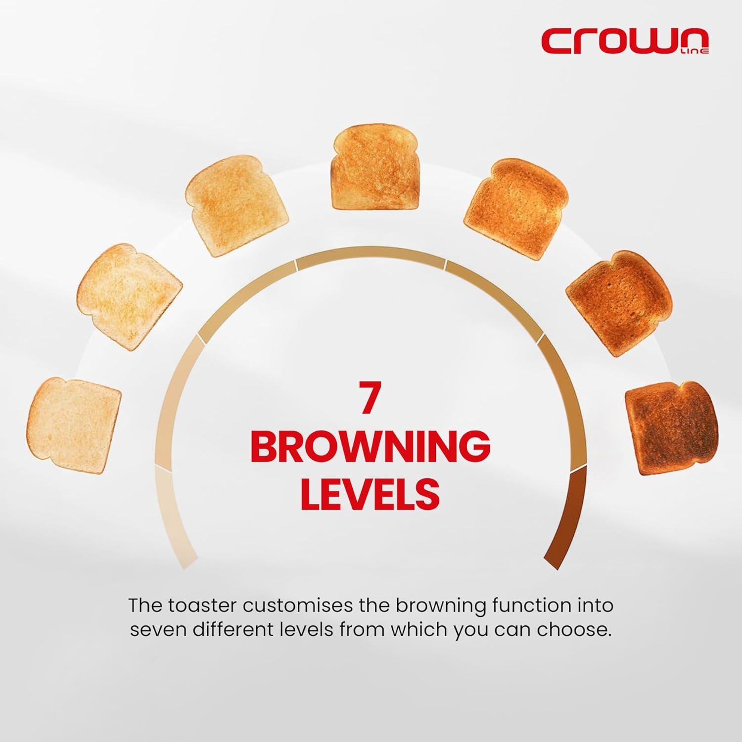 Crownline TR-274 2-Slice Toaster with Glass Viewing Window