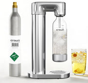 Crownline SM-455/B Soda Maker Set – 850-900ml Capacity, BPA-Free PET Bottle, Quick Screw Design, Makes Up to 60L per Cylinder, Includes 0.6L/425g CO2 Gas Cylinder – Complete Sparkling Water Kit