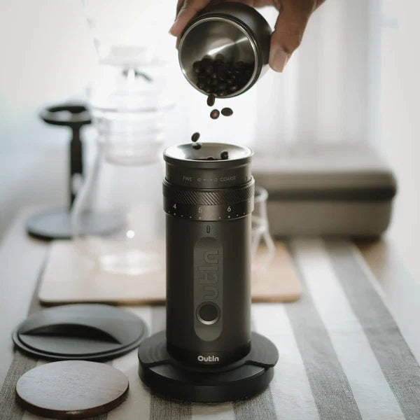 Outin Fino Portable Electric Coffee Grinder - Precision Burr