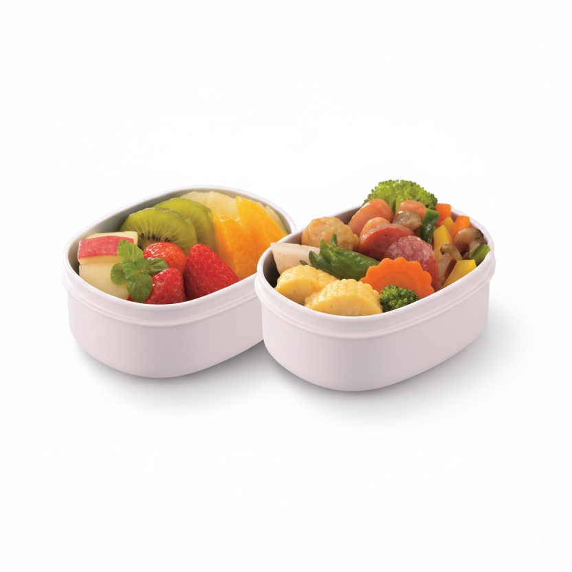 Zojirushi Side Dish Containers 0.22L - Beige/Pink