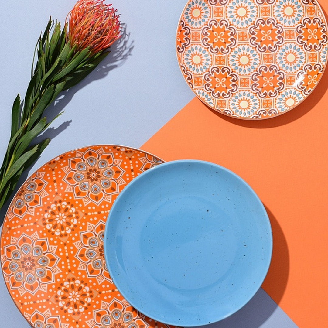 Tognana Porcelain Dinnerware - Serveware Table Set 18 Pcs Metropolis Curcuma - Cookette