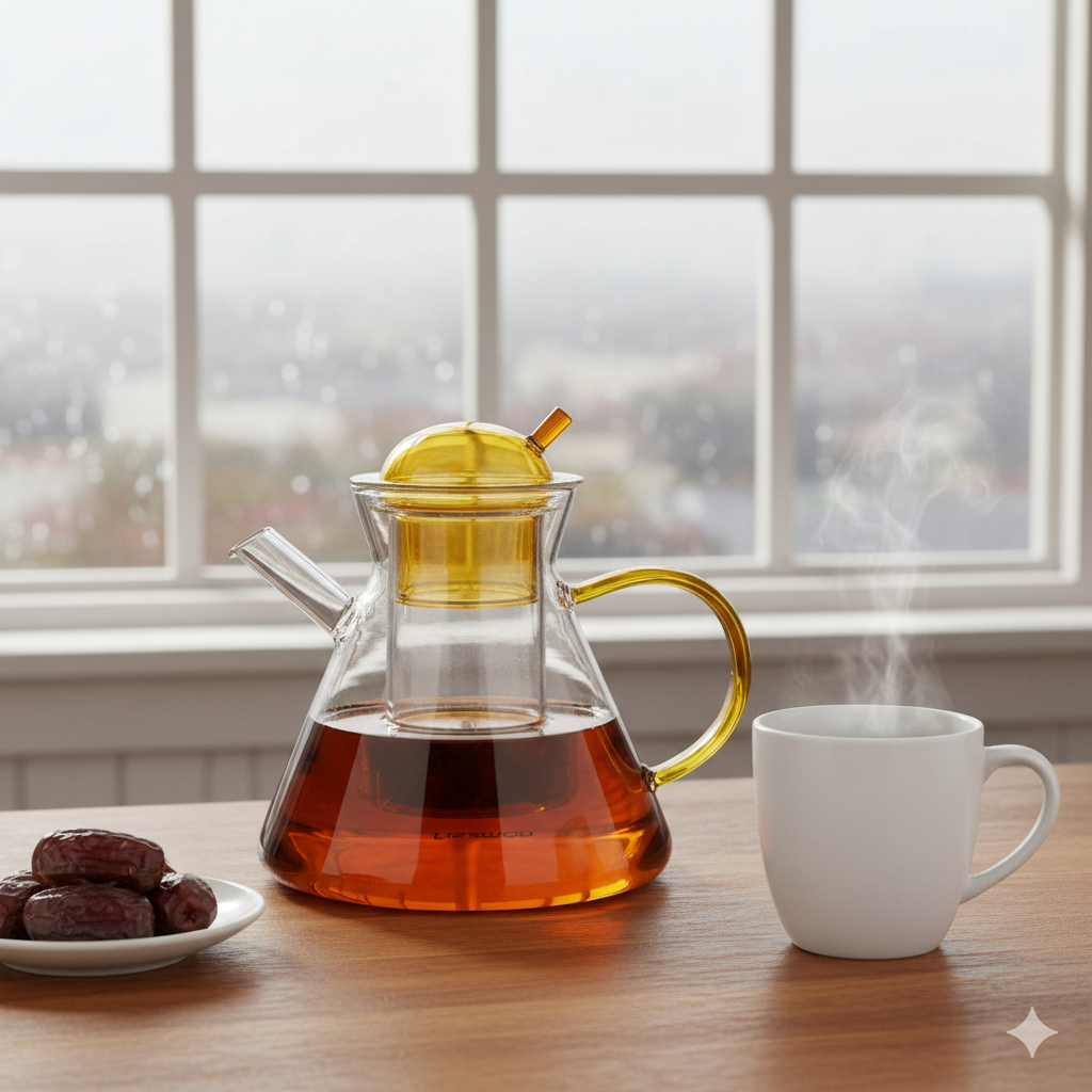 Fissman 950ml Borosilicate Glass Teapot with Infuser Filter