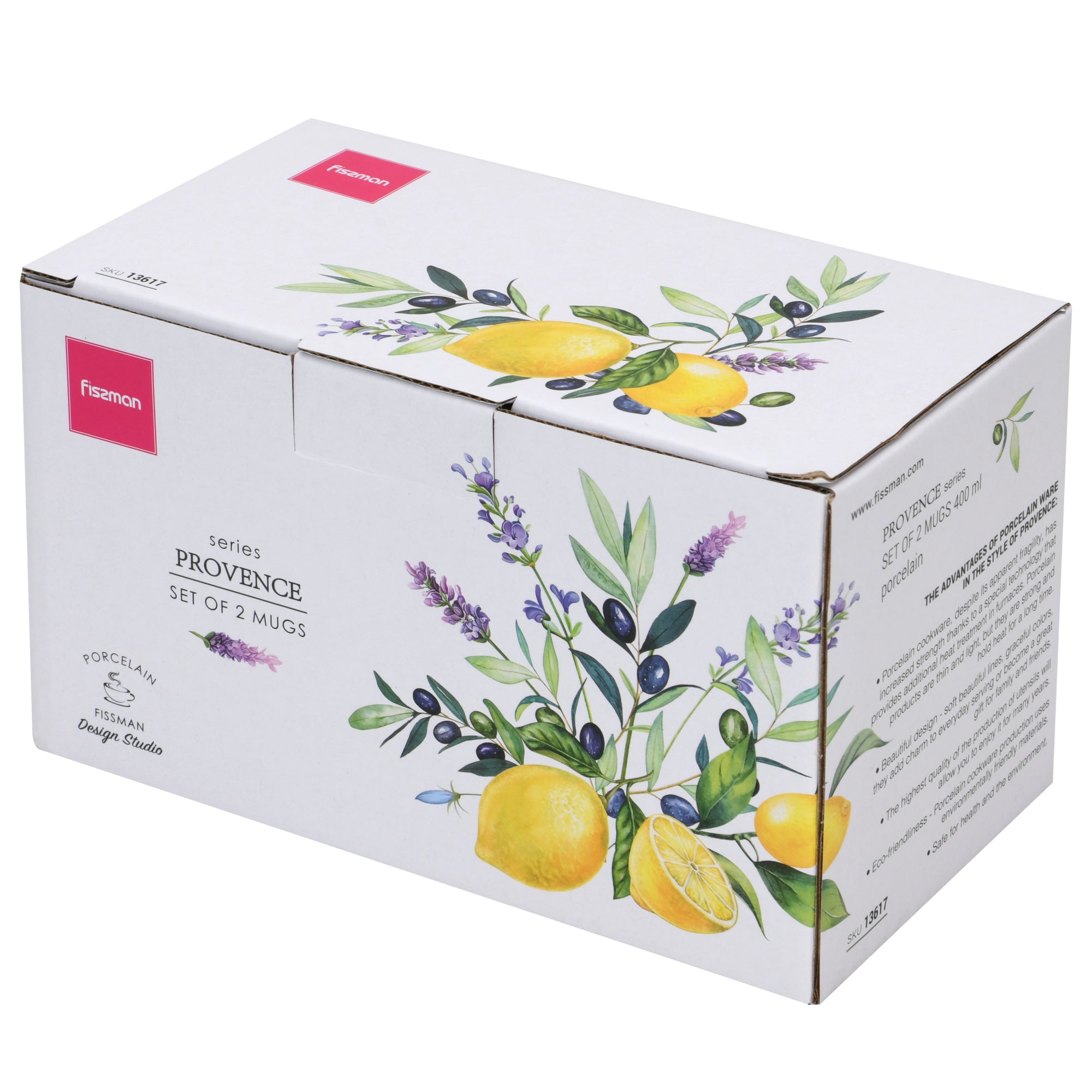 Fissman Set of 2 mugs PROVENCE 400 ml (porcelain)