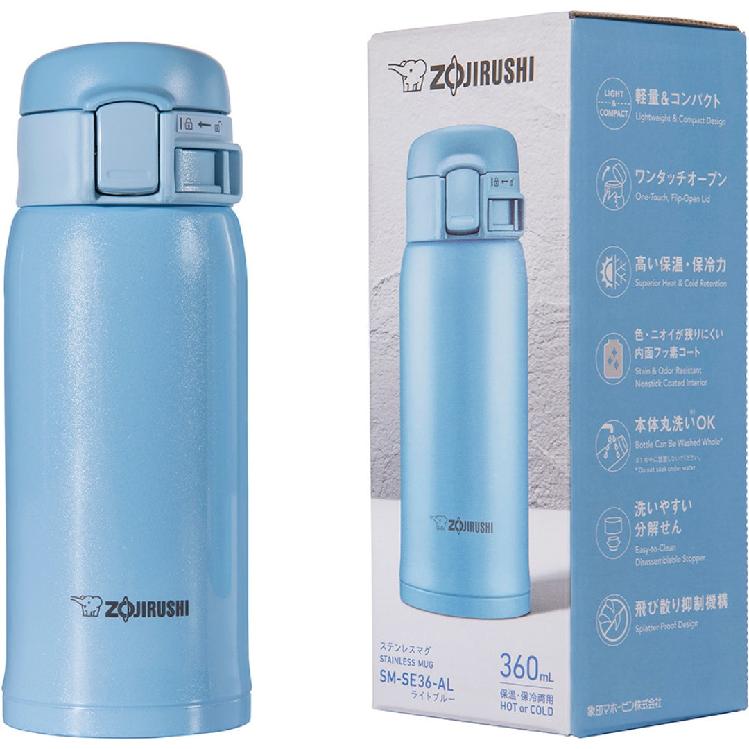 Zojirushi Stainless Steel Vacuum Insulated Bottle, SM-SE 0.36L/0.48L/0.60L