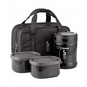 Zojirushi Stainless Steel Vacuum Insulated Food Jar 0.35L Black SW-EZE35-BA front view