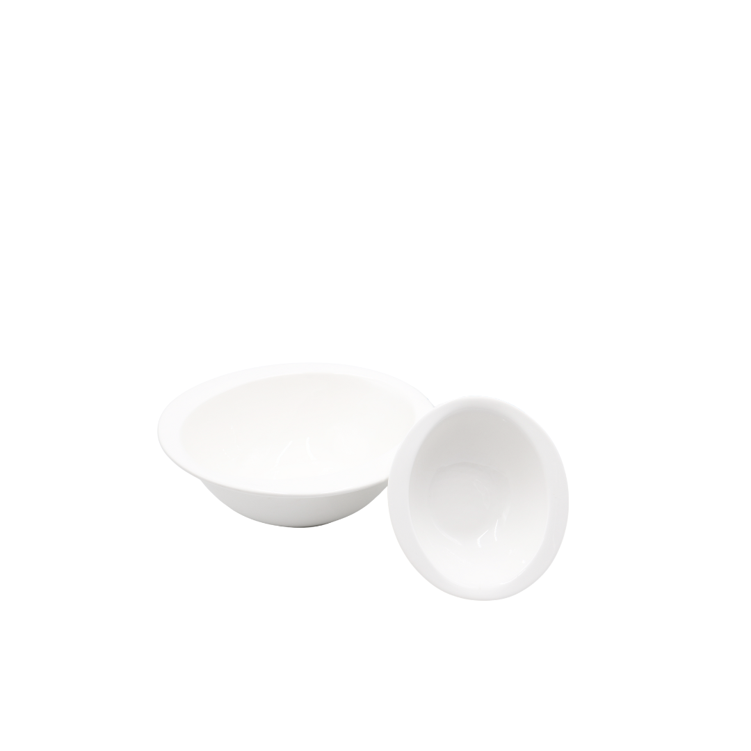 AJ Porcelain 8" & 12" Oval Shape Bowl – Deep, Durable Ceramic Whiteware for Soups, Noodles