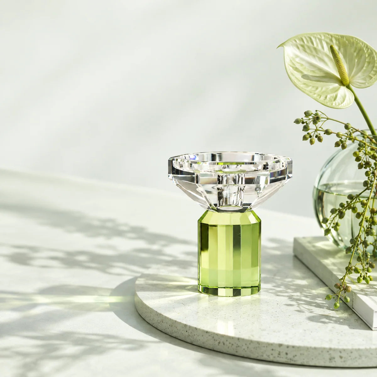 Touche Deco Iris Candle Holder - Lime Lumina Collection