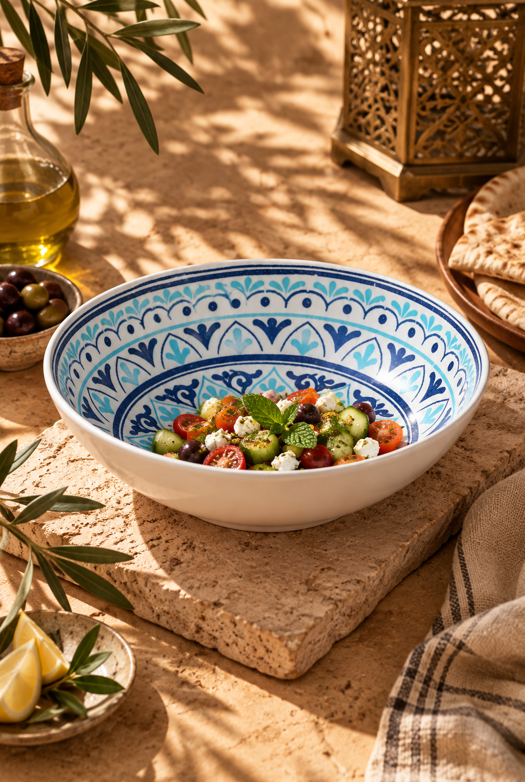 Tognana Melamine Round Bowl - Serving Bowl Cm 25 Show Plate Cefalu