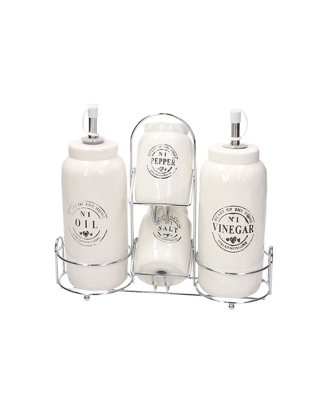 Tognana Menage Oil/Vinegar/Salt/Pepper Set - Countryside