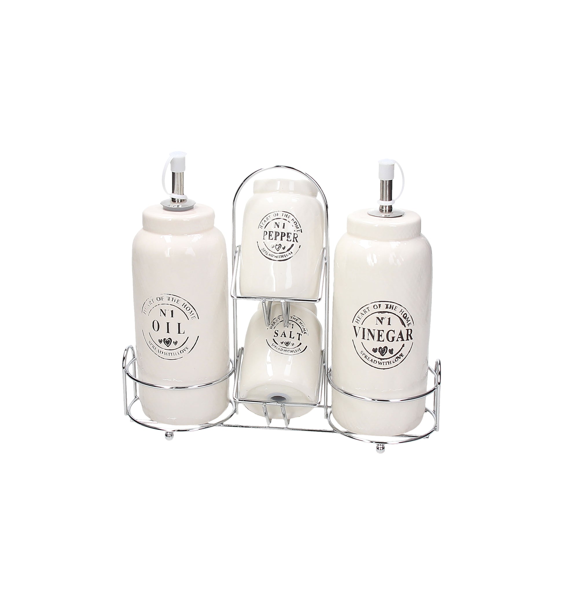 Tognana Menage Oil/Vinegar/Salt/Pepper Set - Countryside - Cookette