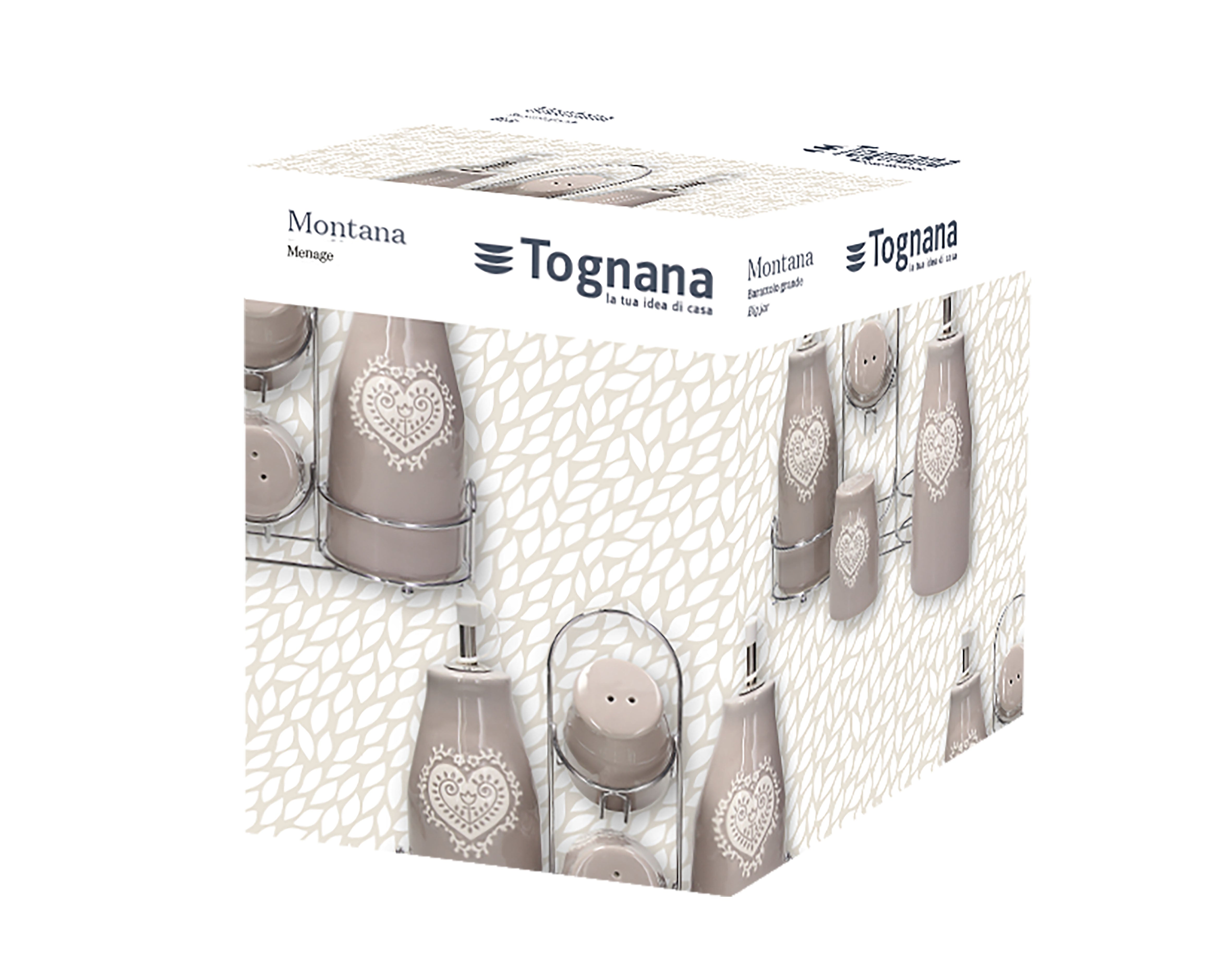 Tognana Vinegar/Oil/Salt/Pepper Set Montana