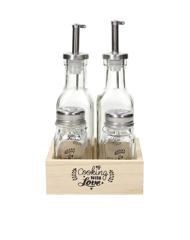 Tognana Oil/Vinegar/Salt/pepper Set Cooking With Love