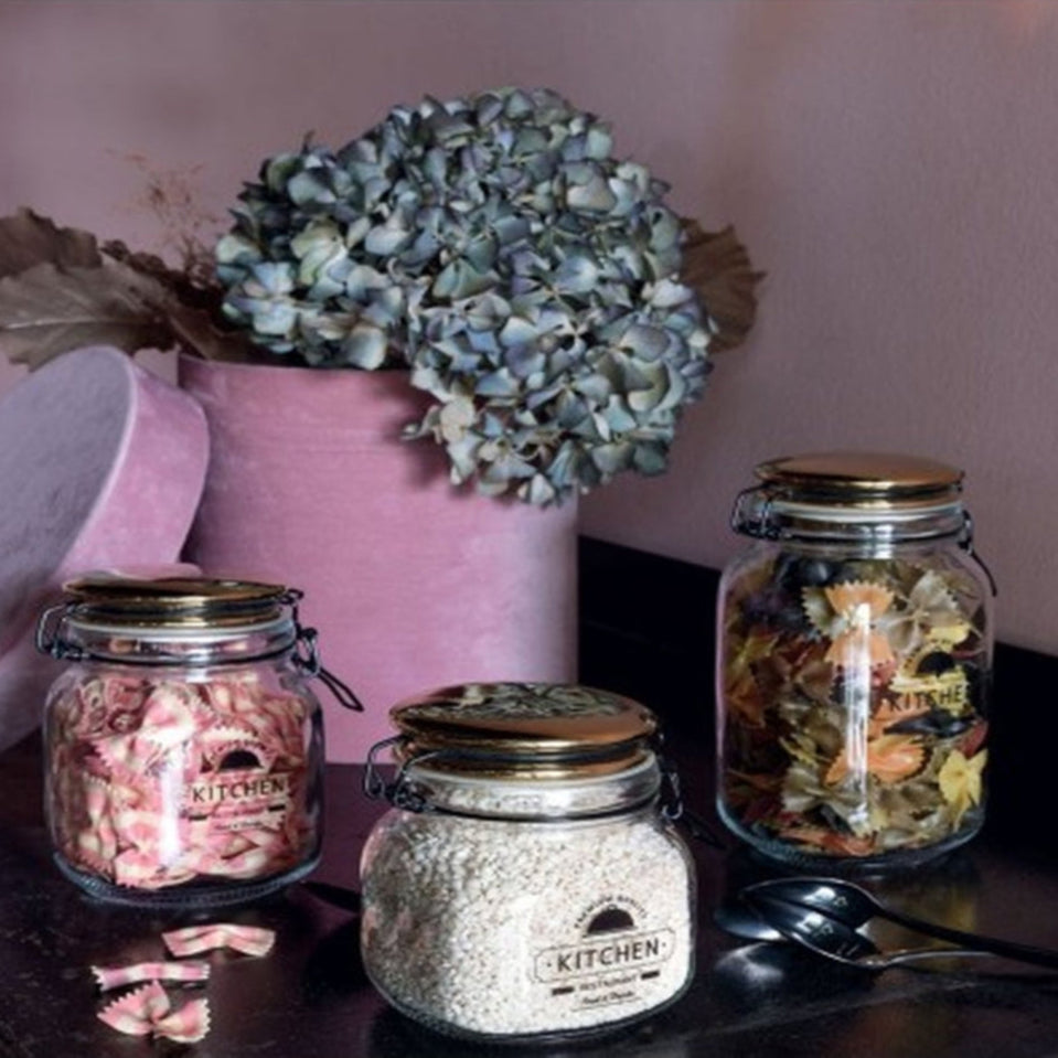 Tognana Airtight Lid Glass Jar - Food Storage Jar Small/Medium/Large - Cookette