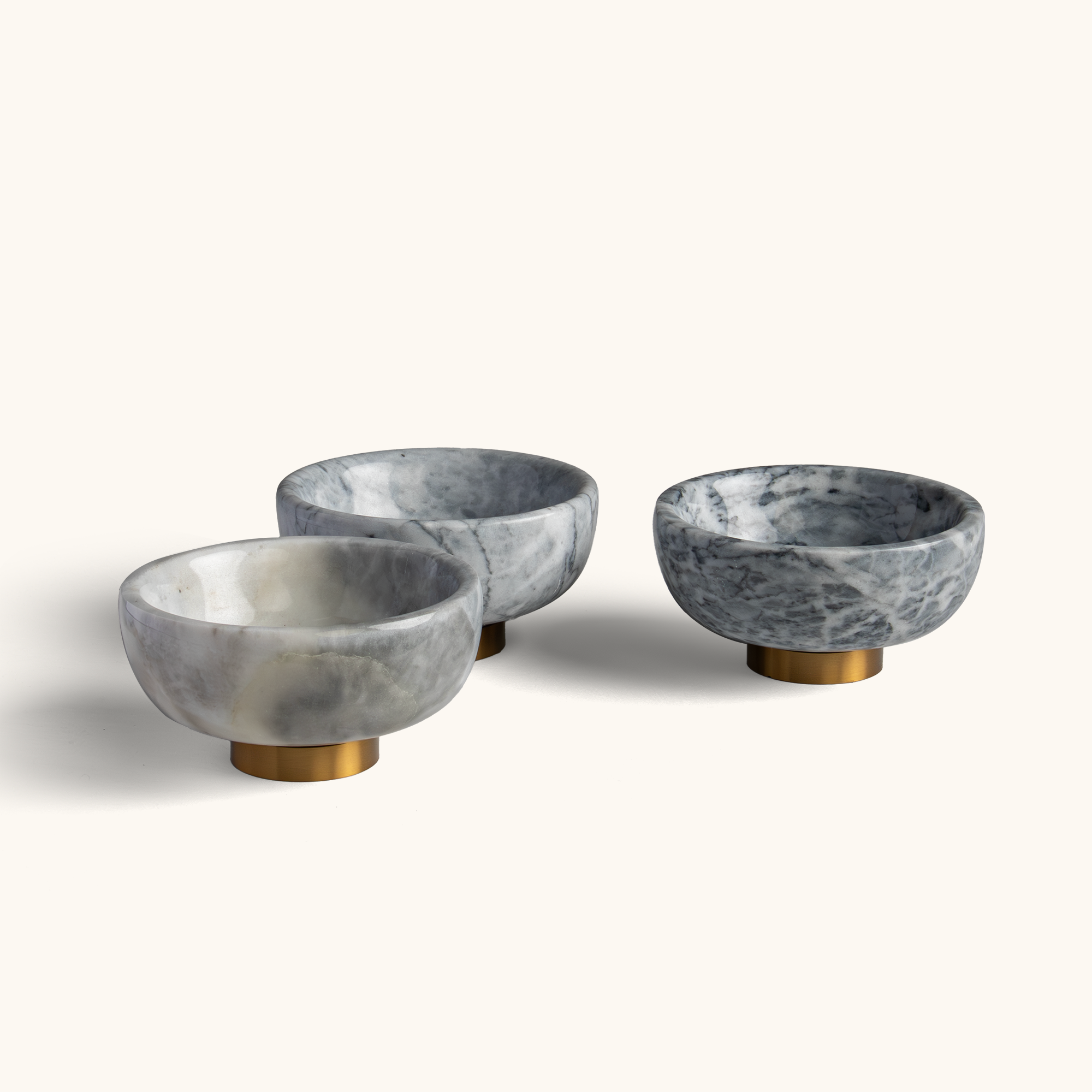 Touche Deco Marble Dip Bowl 1PC - Black/Gray/Orange
