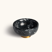 Touche Deco Marble Dip Bowl 1PC - Black/Gray/Orange