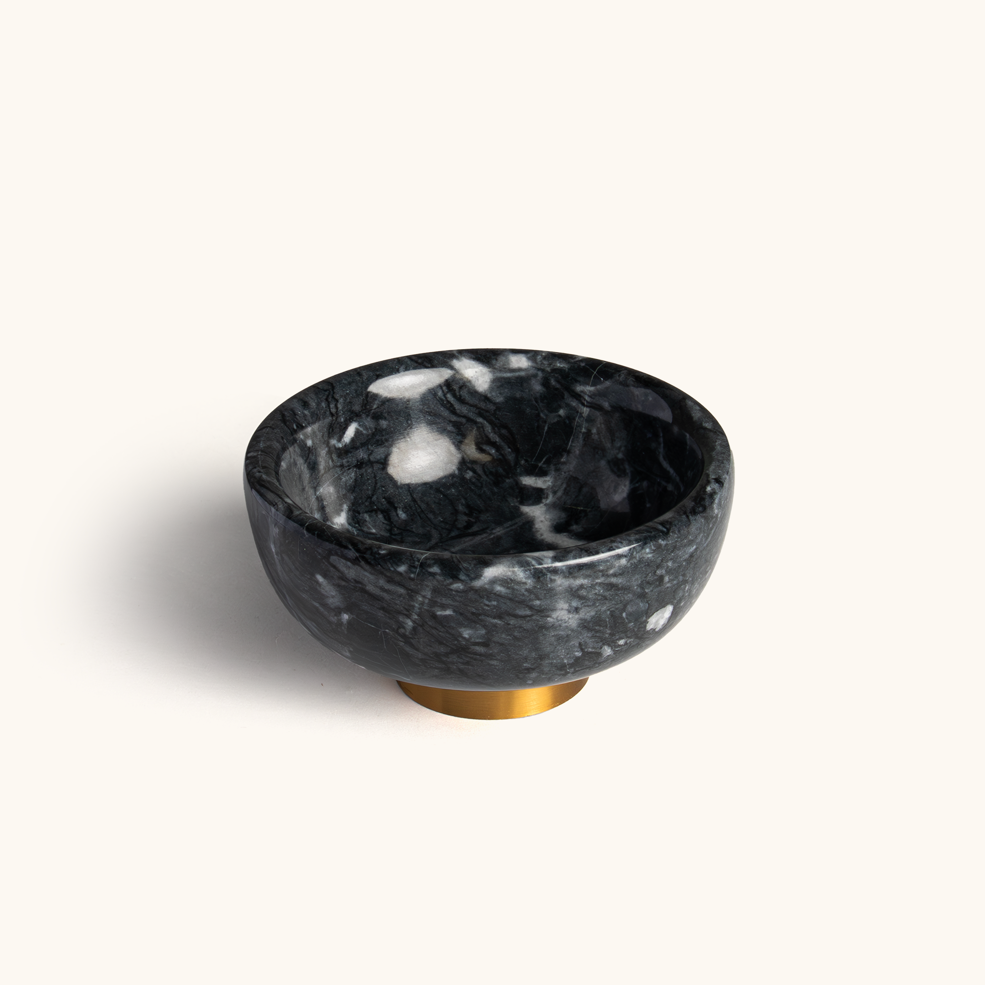 Touche Deco Marble Dip Bowl 1PC - Black/Gray/Orange