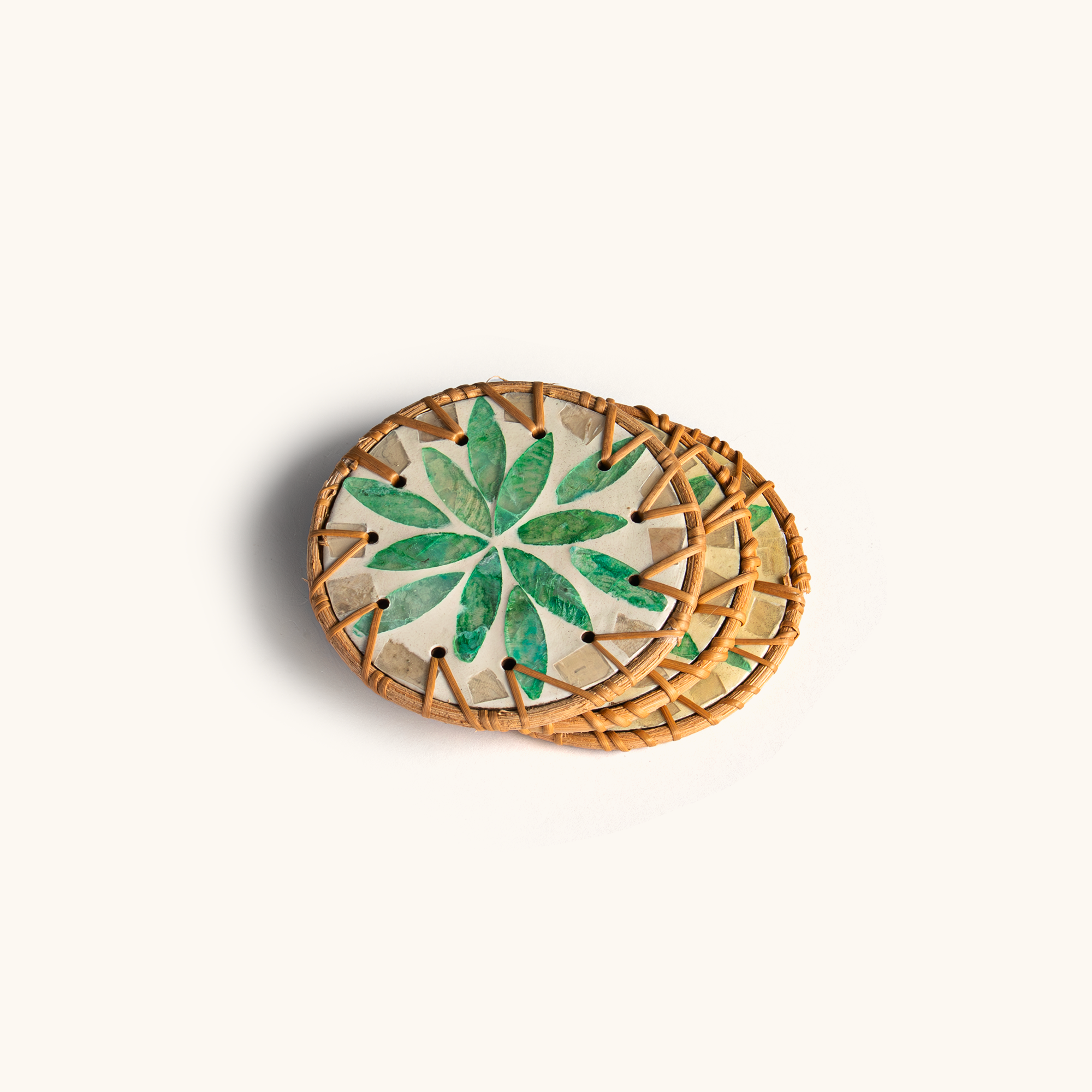 Touche Deco Mother of Pearl Coasters - set of 3