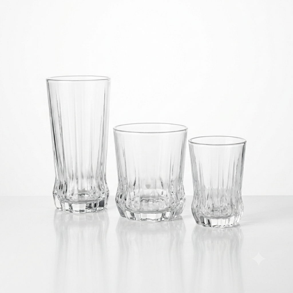 Pasabahce Gaia 18 Pieces Glass Set – Sodalime Glass Drinkware Set