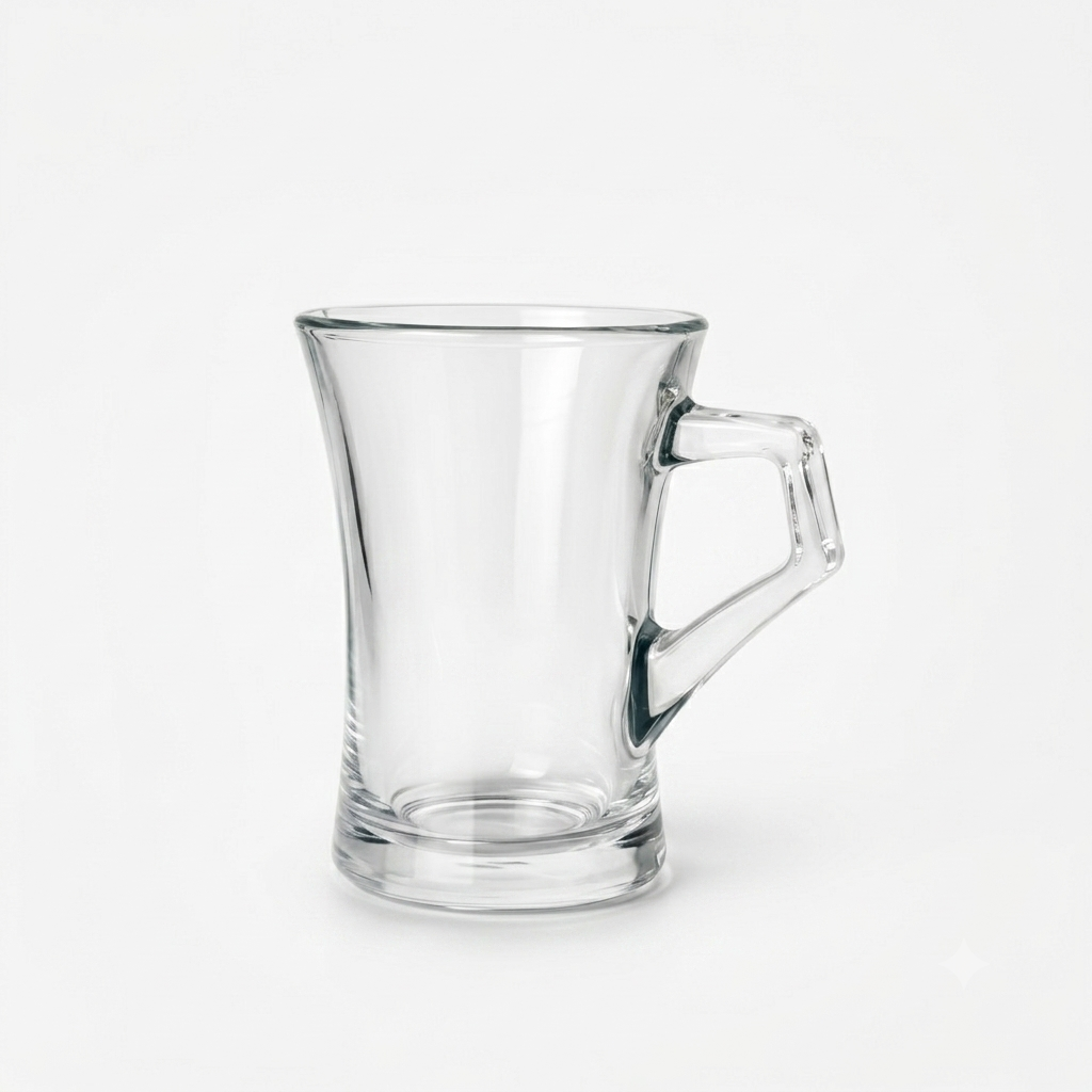 Pasabahce Azur Glass Mug Set – Clear Tea & Coffee Mugs