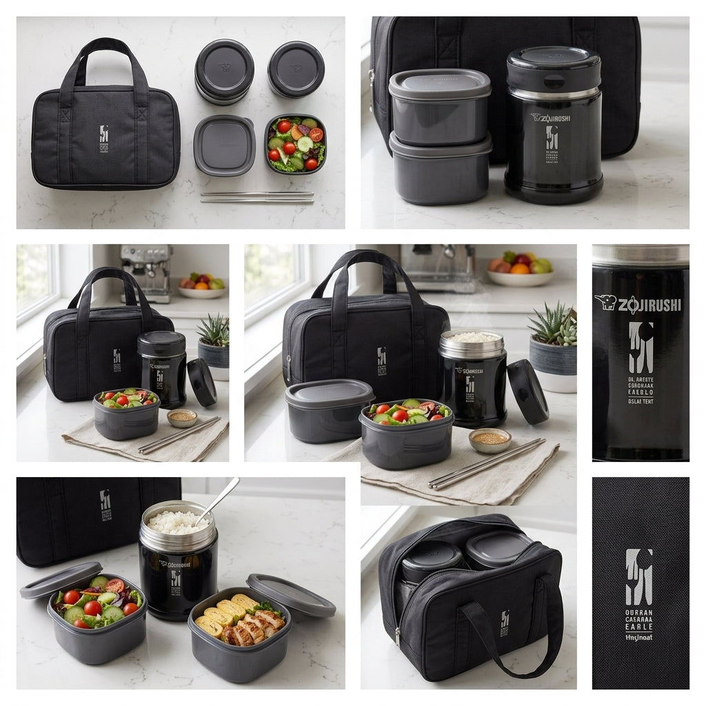 Zojirushi Stainless Steel Vacuum Insulated Food Jar 0.35L (SW-EZE35-BA) – Black