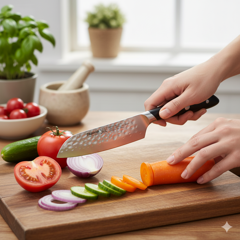 Fissman 5" Santoku Knife Hattori Series Black/Silver