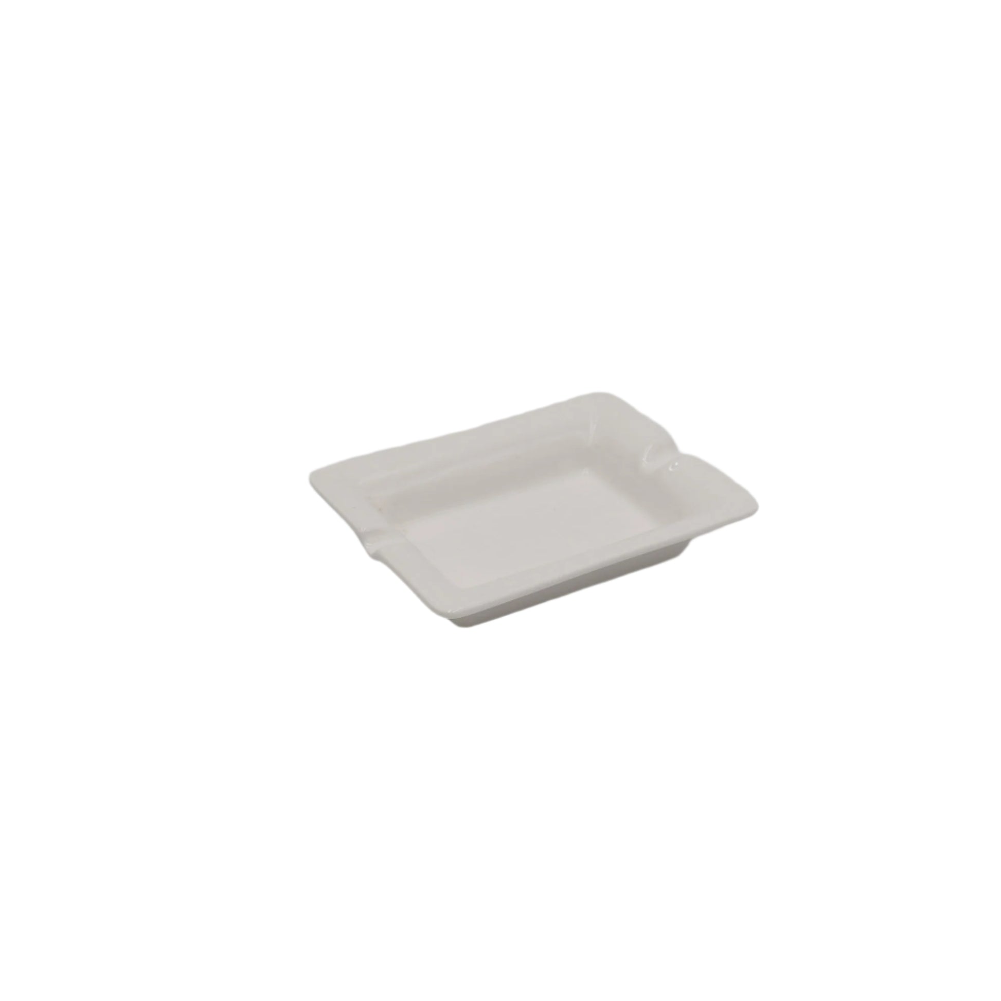 White ceramic rectangular ashtray - Cookette