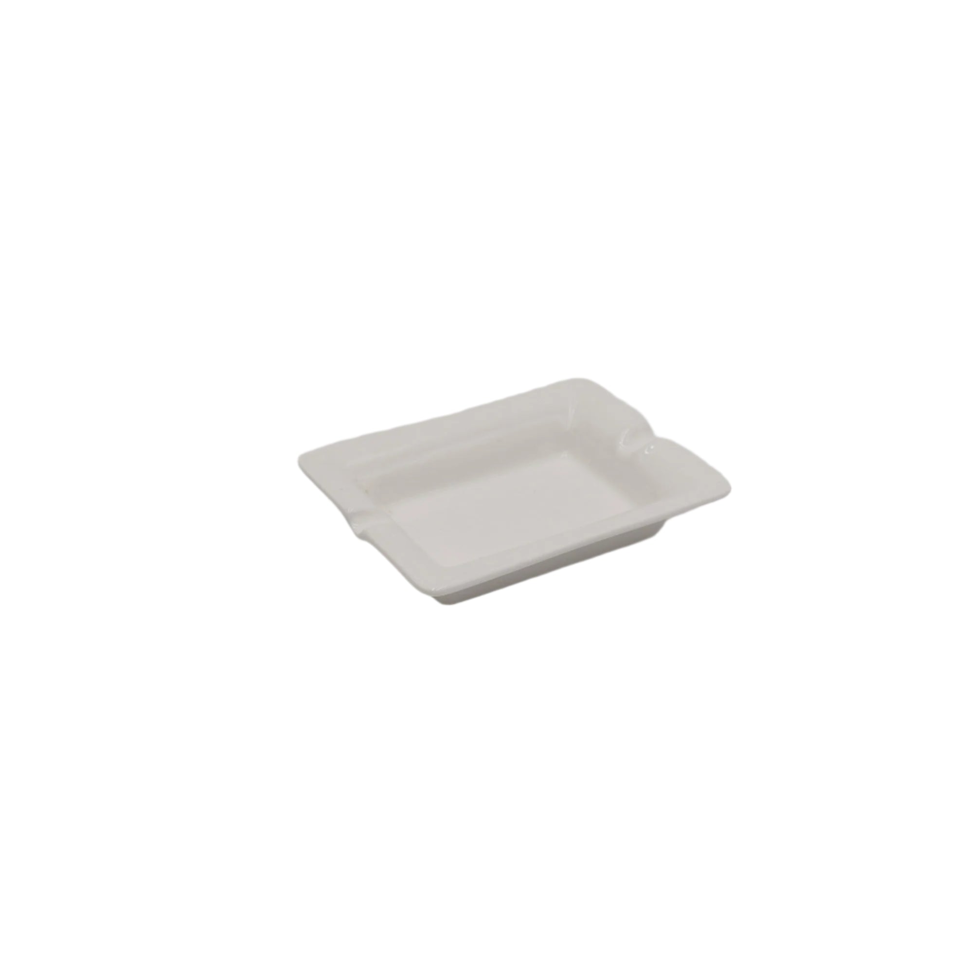 White ceramic rectangular ashtray - Cookette