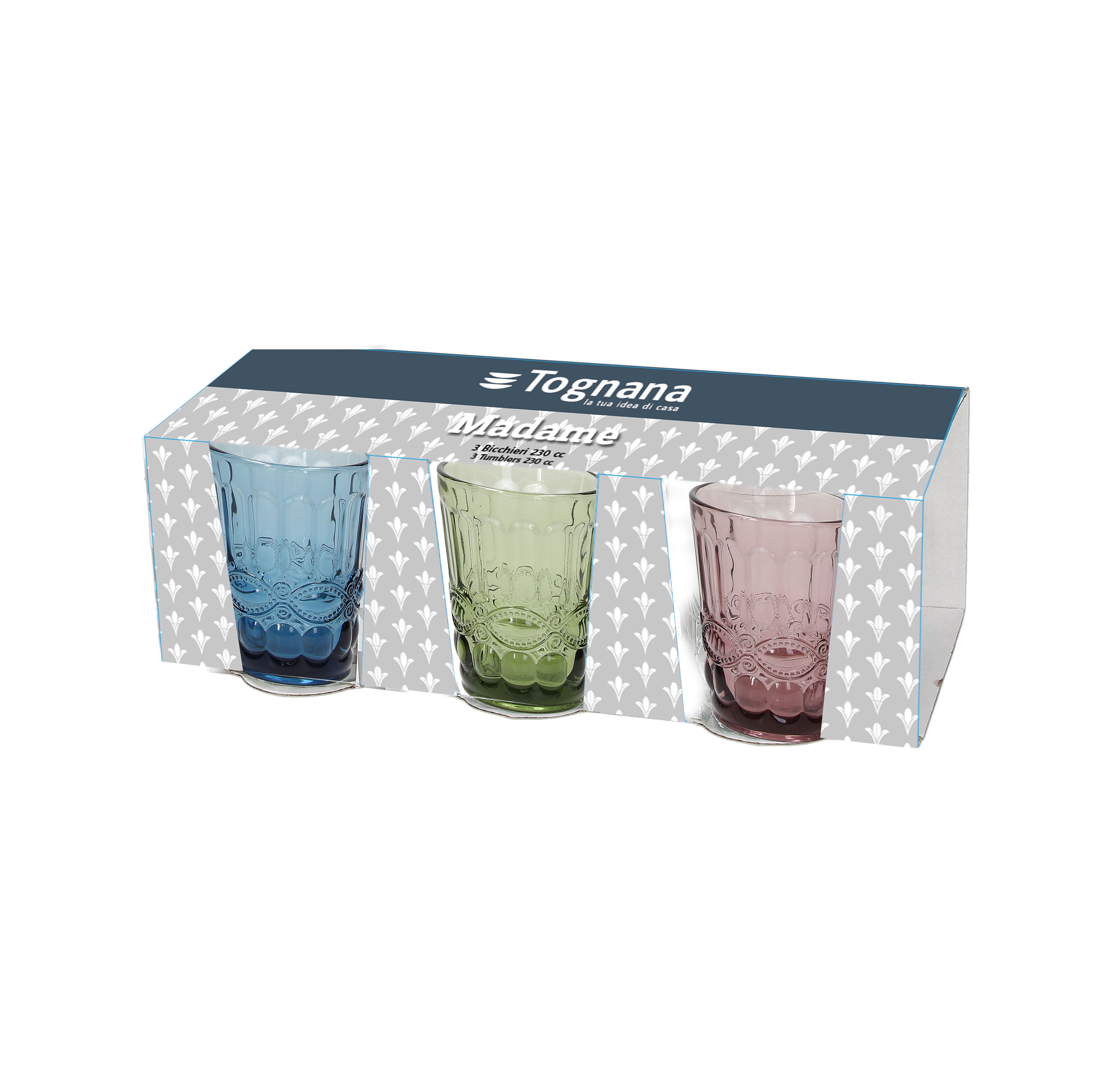 Tognana Set of 3 Tumbler Glasses - Drinkware - Cookette
