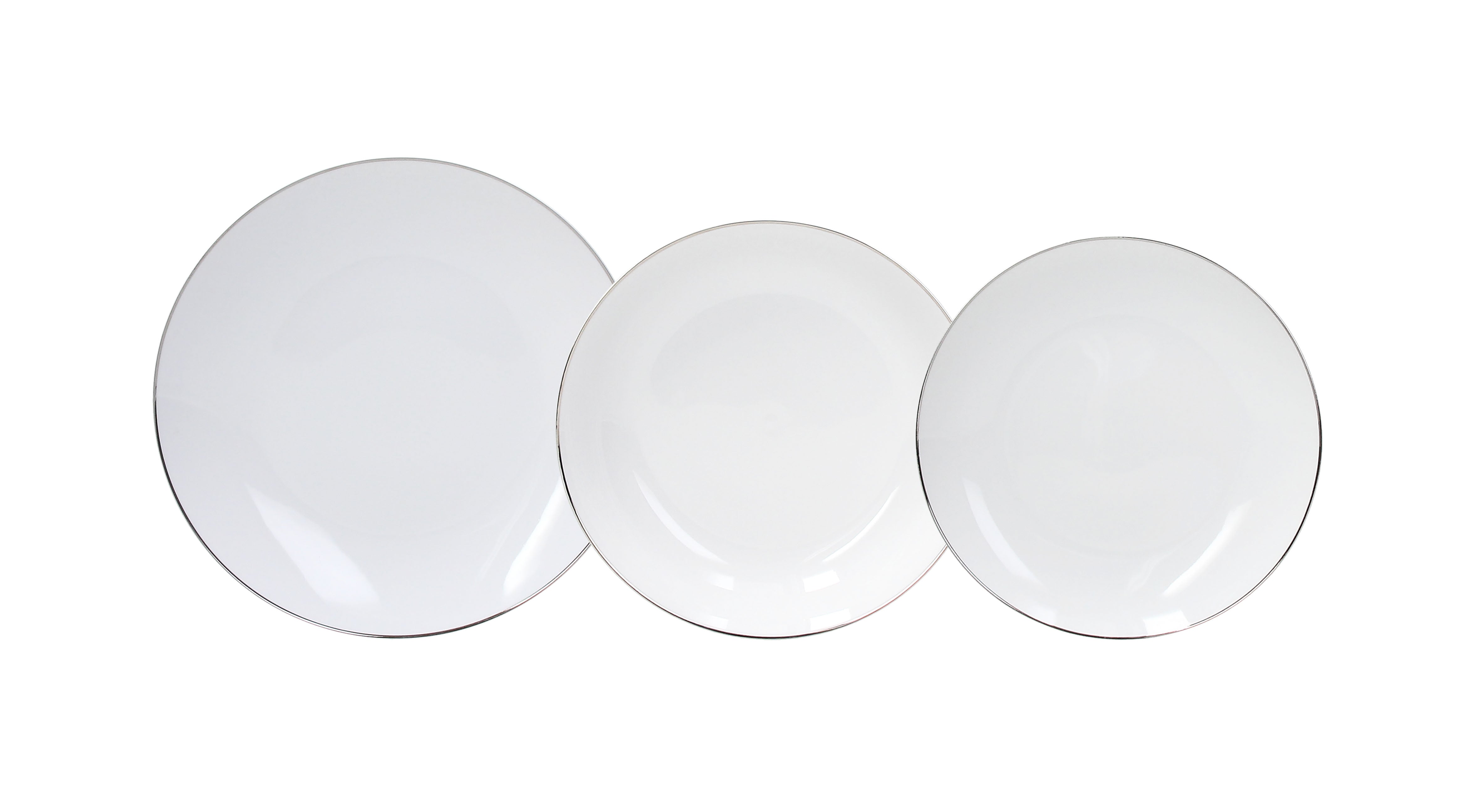 Tognana Porcelain Dinnerware - Serverware Table Set 18 Pcs Metropolis Fascetta Oro - Cookette