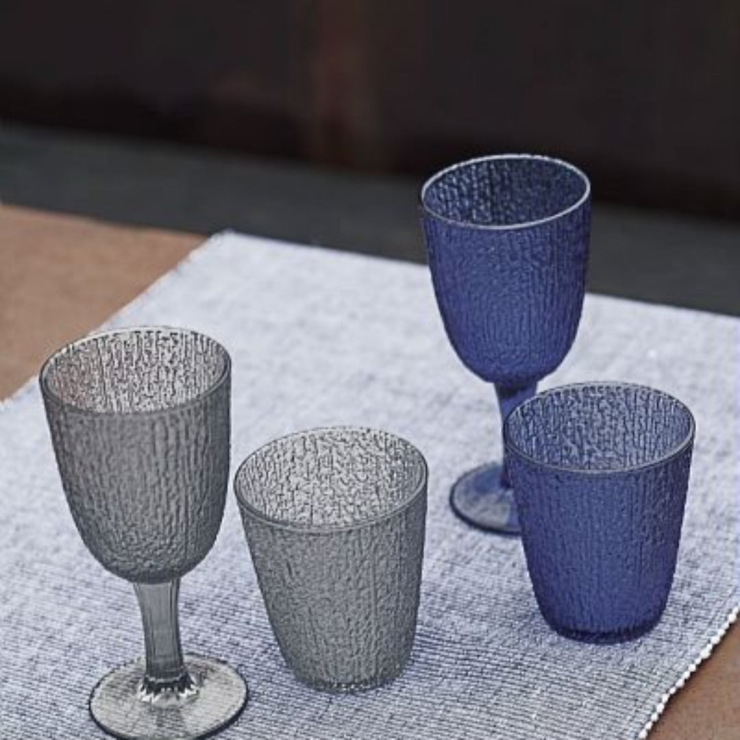 Tognana Davor Set of 3 Tumbler Glasses - Gray/Blue