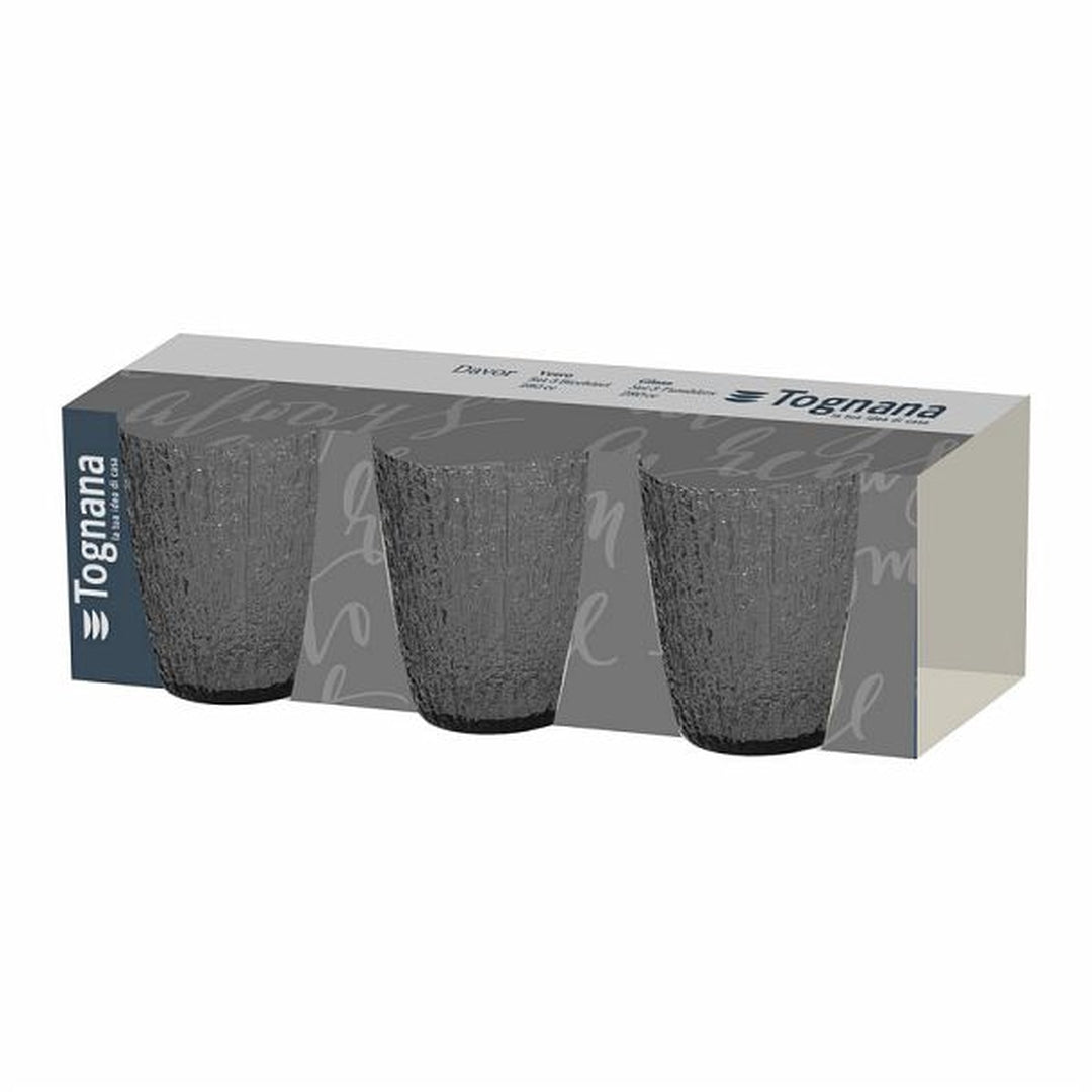 Tognana Davor Set of 3 Tumbler Glasses - Gray/Blue