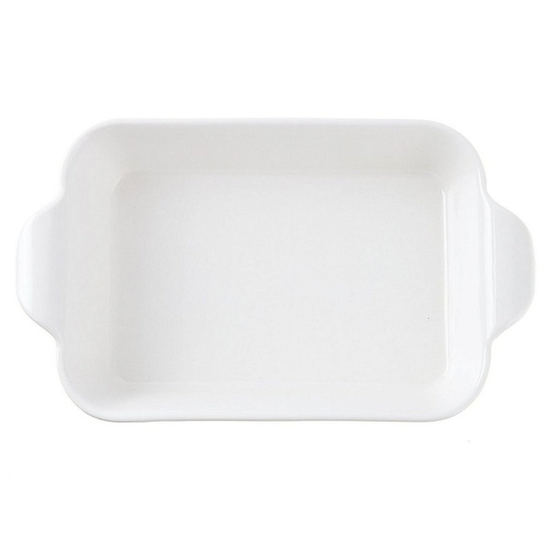 Tognana Porcelain Rectangular Baking Dish - Baking Pan Ornament Copenaghen White - Cookette