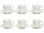 Tognana Olimpia Margaret 6-Piece Porcelain Coffee Cup & Saucer Set 100cc – Modern Floral Design, Dishwasher & Microwave Safe