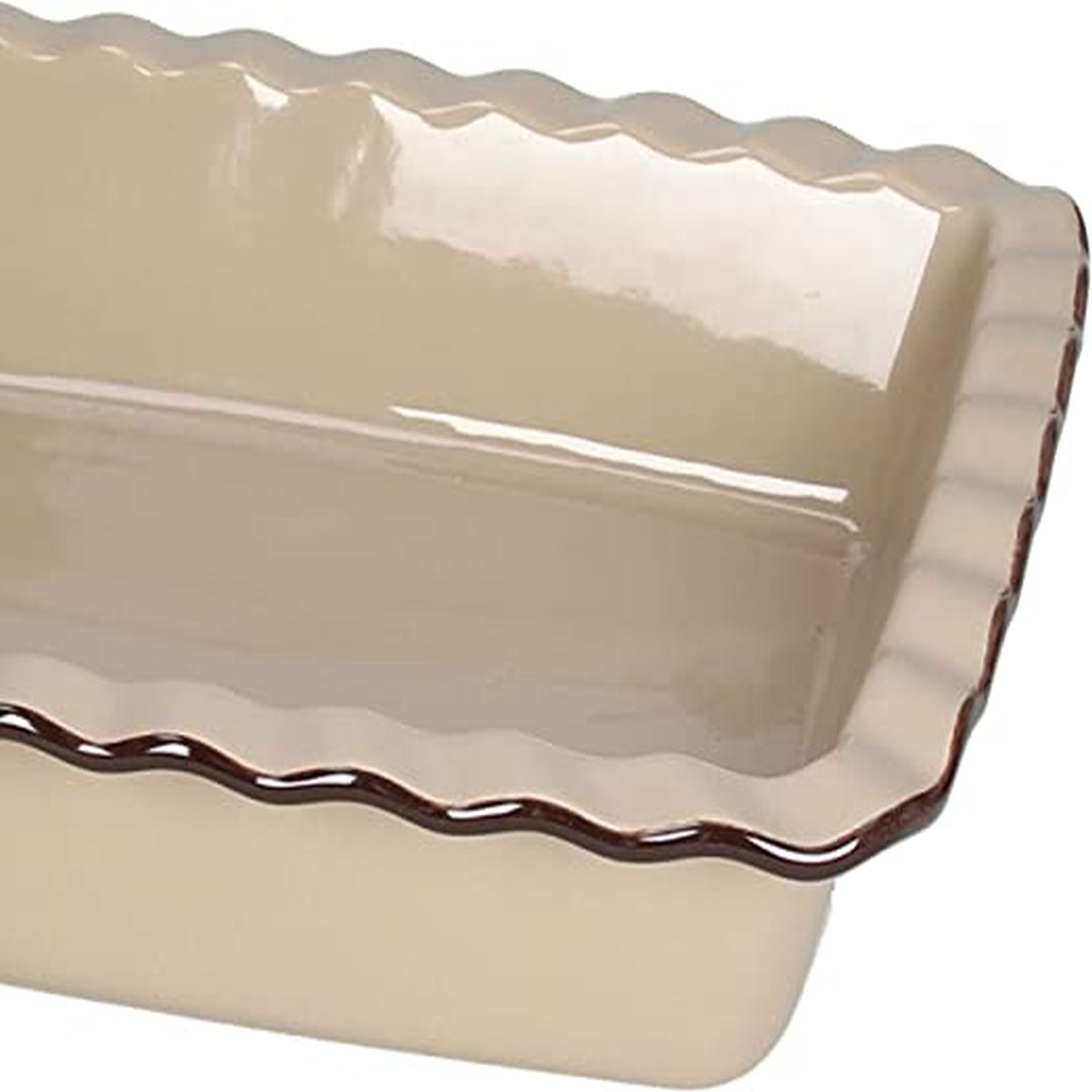 Tognana Rectangular/Square Ceramic Baking Dish - Country Cook Cream/Taupe - Cookette