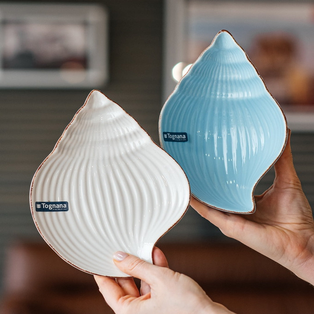 Tognana Small Seashell Shaped Bowl Cm21X16 Relief Dory White - Cookette
