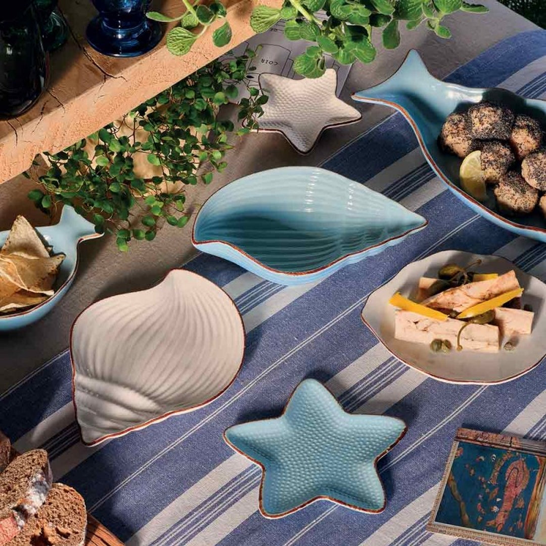 Tognana Small Seashell Shaped Bowl Cm21X16 Relief Dory White - Cookette