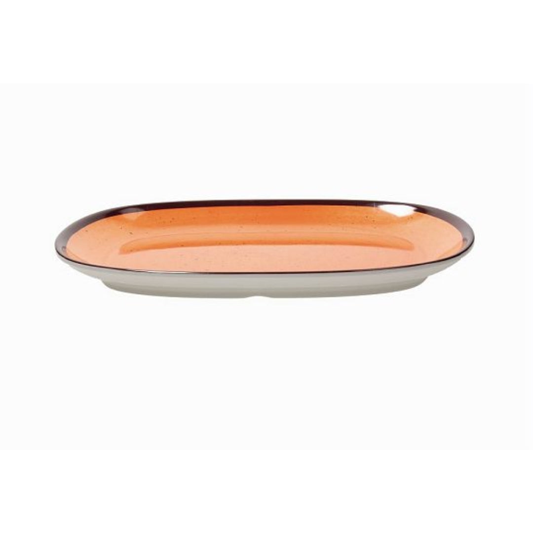 Tognana Melamine Oval Food Tray Show Plate Arancio - Cookette