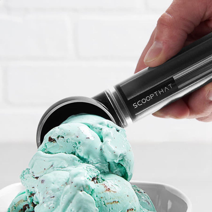 Thermal-heat-transfer-ice-cream-scooper-cutting-hard-pint