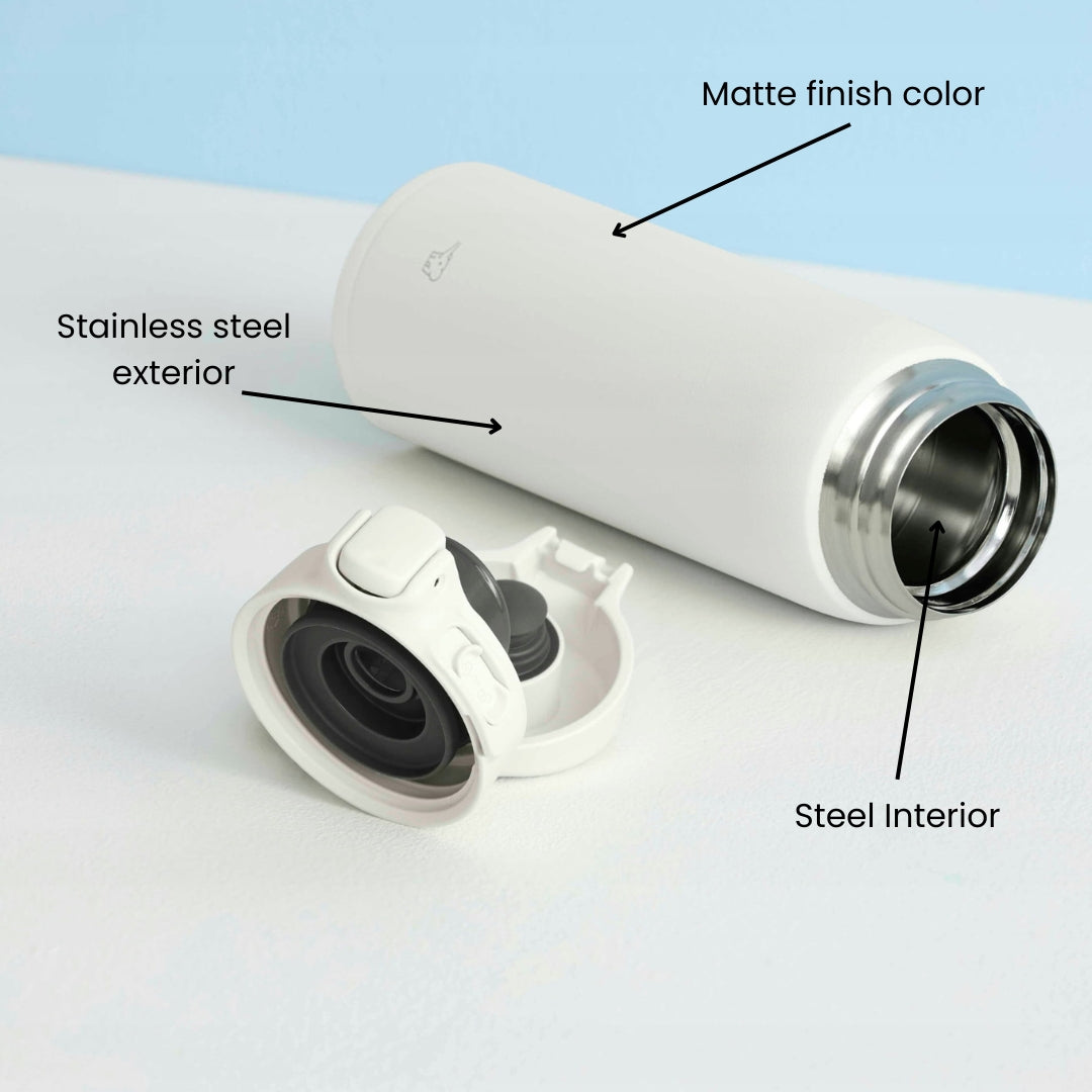 Zojirushi SU-BA36/48 Vacuum Insulated Bottle – Hot & Cold Stainless Steel Travel Thermos, Leak-Proof One-Touch Compact Bottle